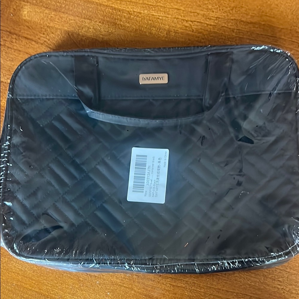 Tafamii Quilted Black Tote Bag